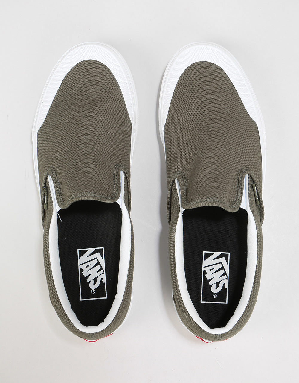 Vans Classic Slip-On Skate Shoes - (Canvas) Grape Leaf/True White