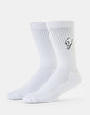 Route One Gotcha Crew Socks - White