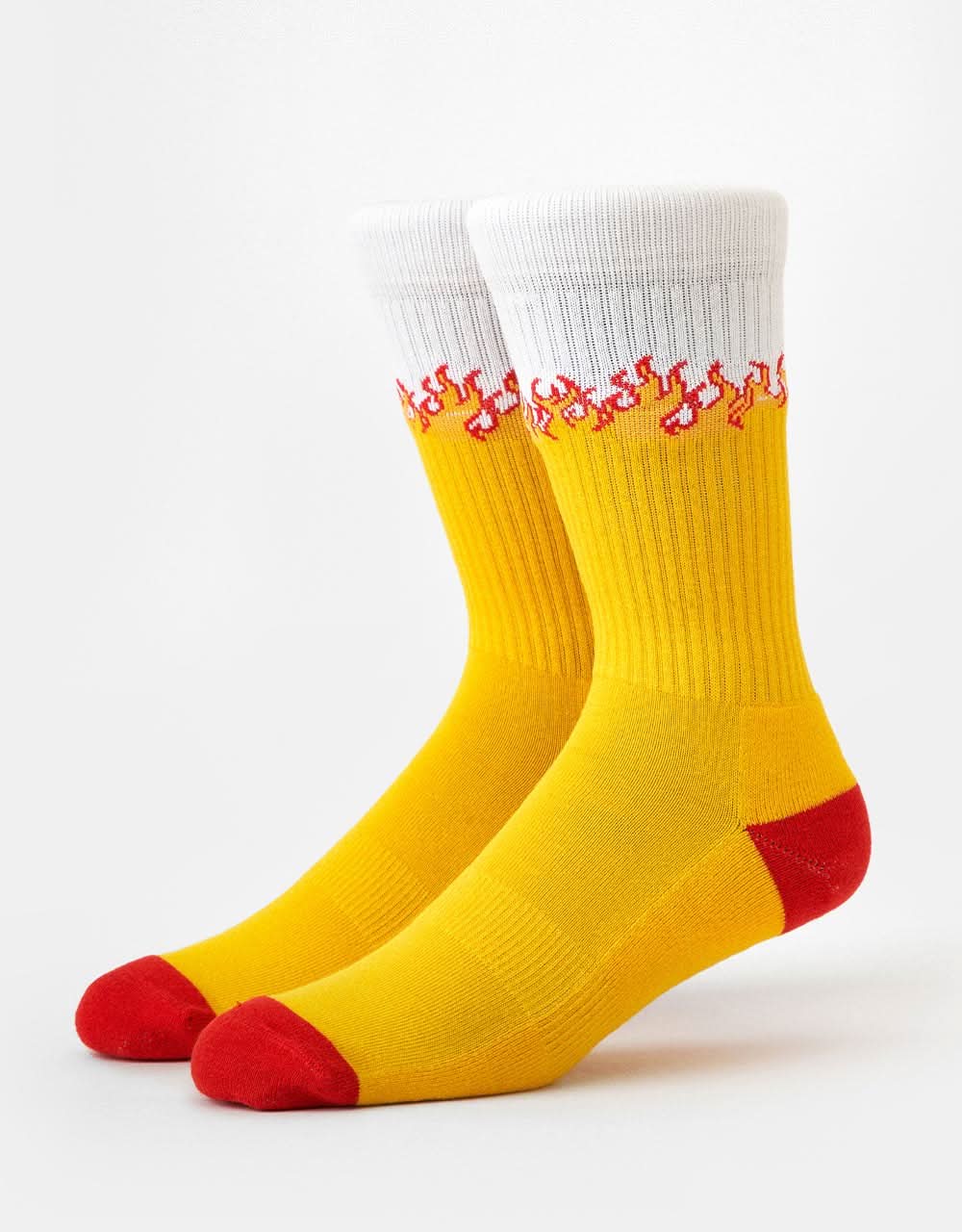 Route One Fire Crew Socks White - Main Image