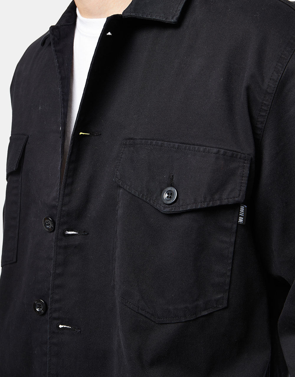 Route One Military Shirt - Black