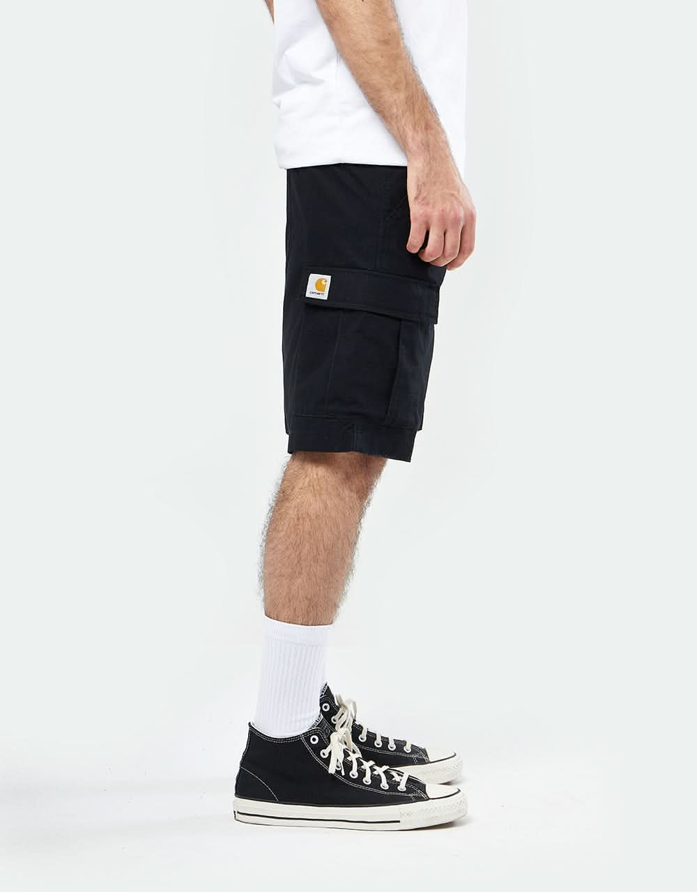 Carhartt WIP Aviation Short - Black (Rinsed)