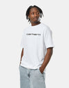 Carhartt WIP S/S Script T-Shirt - White/Black