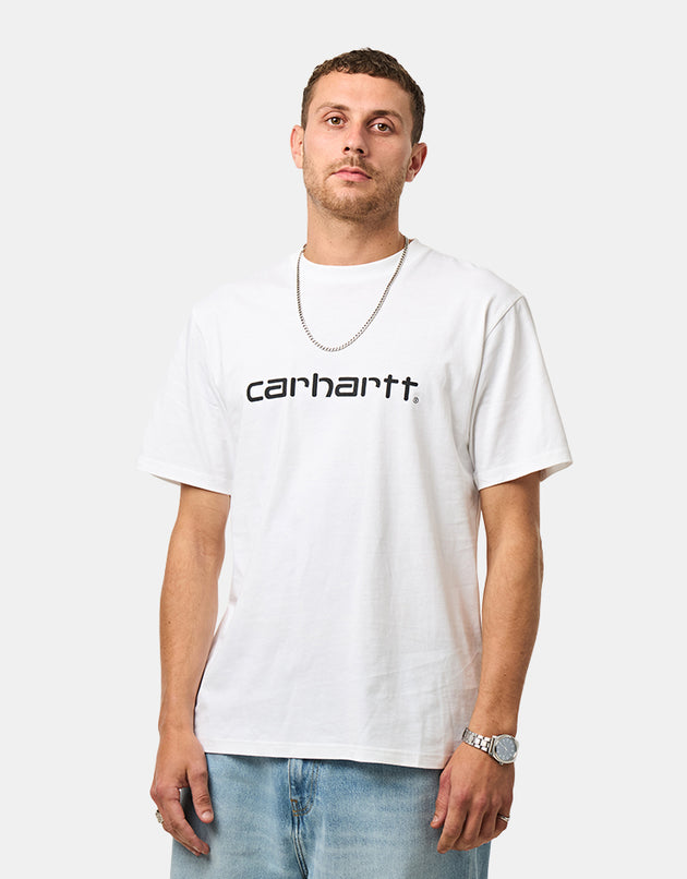 Carhartt WIP S/S Script T-Shirt - White/Black