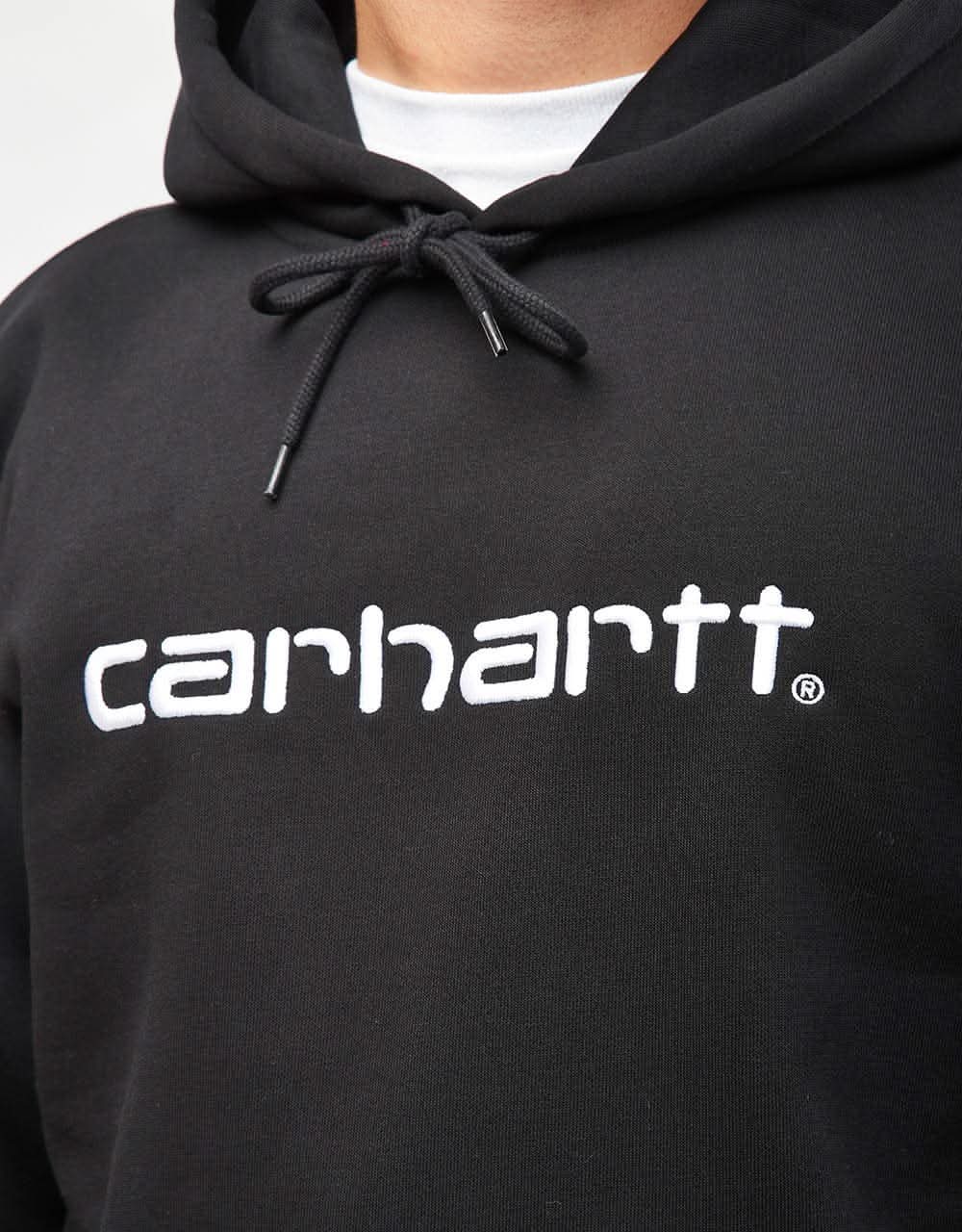 Carhartt WIP Hooded Carhartt Sweatshirt Black White Route One