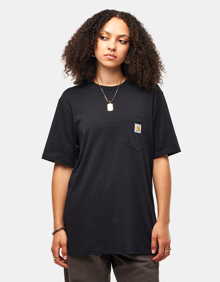 Carhartt WIP S/S Pocket T-Shirt - Black | Route One