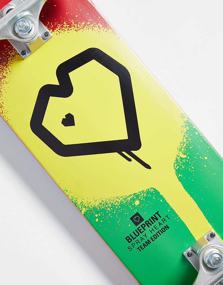 Blueprint Spray Heart Complete Skateboard - 8"