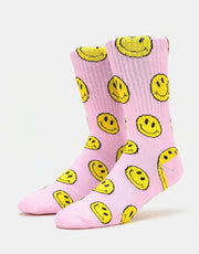 Route One Smile Socks - Light Pink