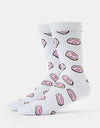 Route One Doughnuts Crew Socks - White