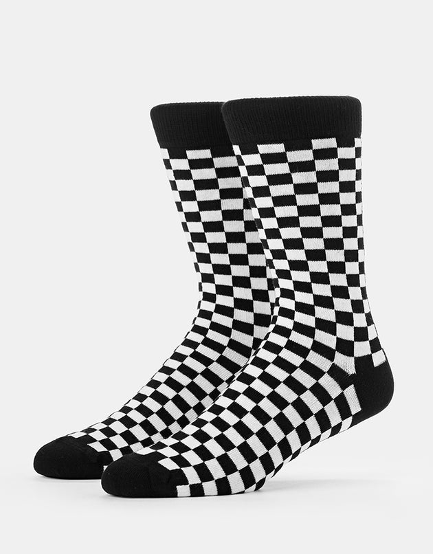 Route One Chequered Socks - Black/White