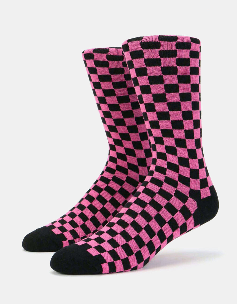 Route One Chequered Socks - Black/Pink