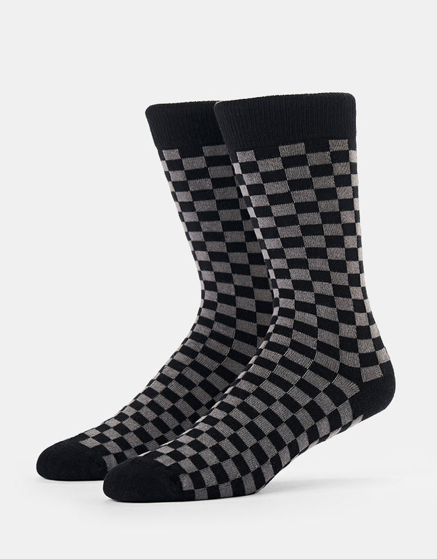 Route One Chequered Socks - Black/Grey