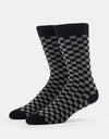 Route One Chequered Socks - Black/Grey