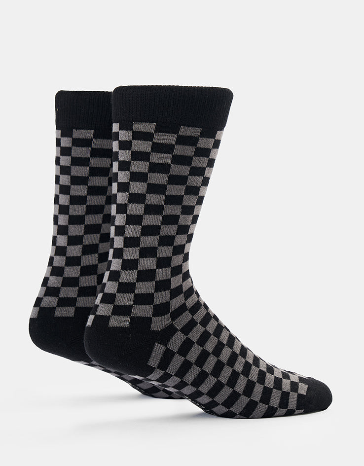 Route One Chequered Socks - Black/Grey