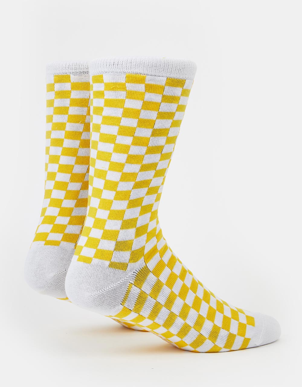Route One Chequered Socks - White/Yellow