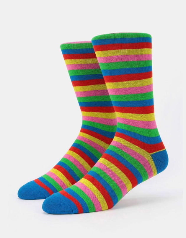 Route One Rainbow Striped Socks - Multi