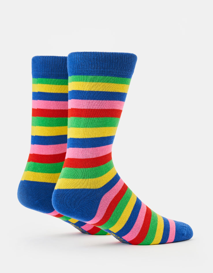 Route One Rainbow Striped Socks - Multi