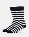 Route One Striped Socks - Black/White