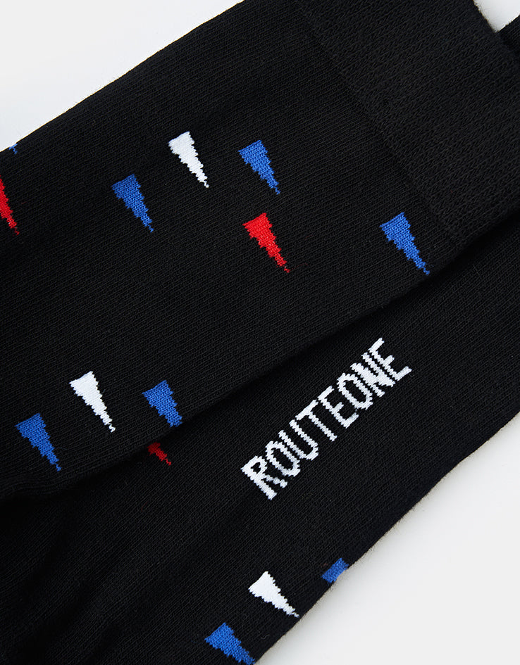 Route One Flag Socks - Black
