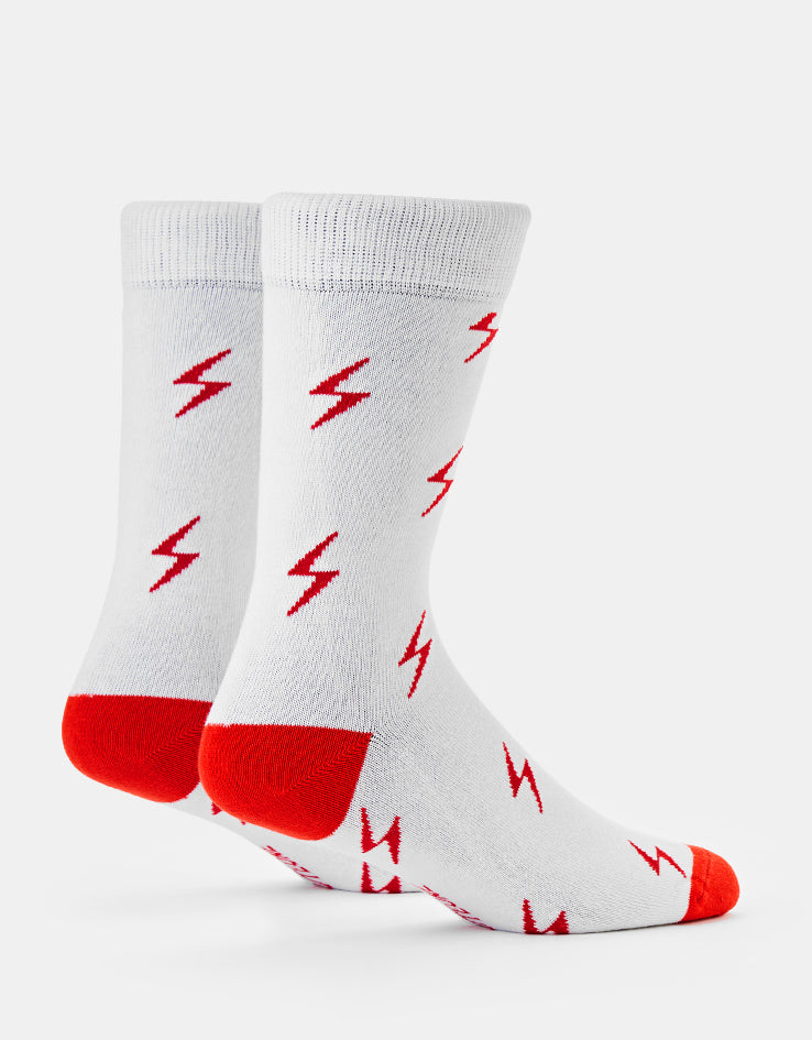 Route One Bolt Socks - White