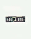 Route One Straight Logo Small Sticker - Camo