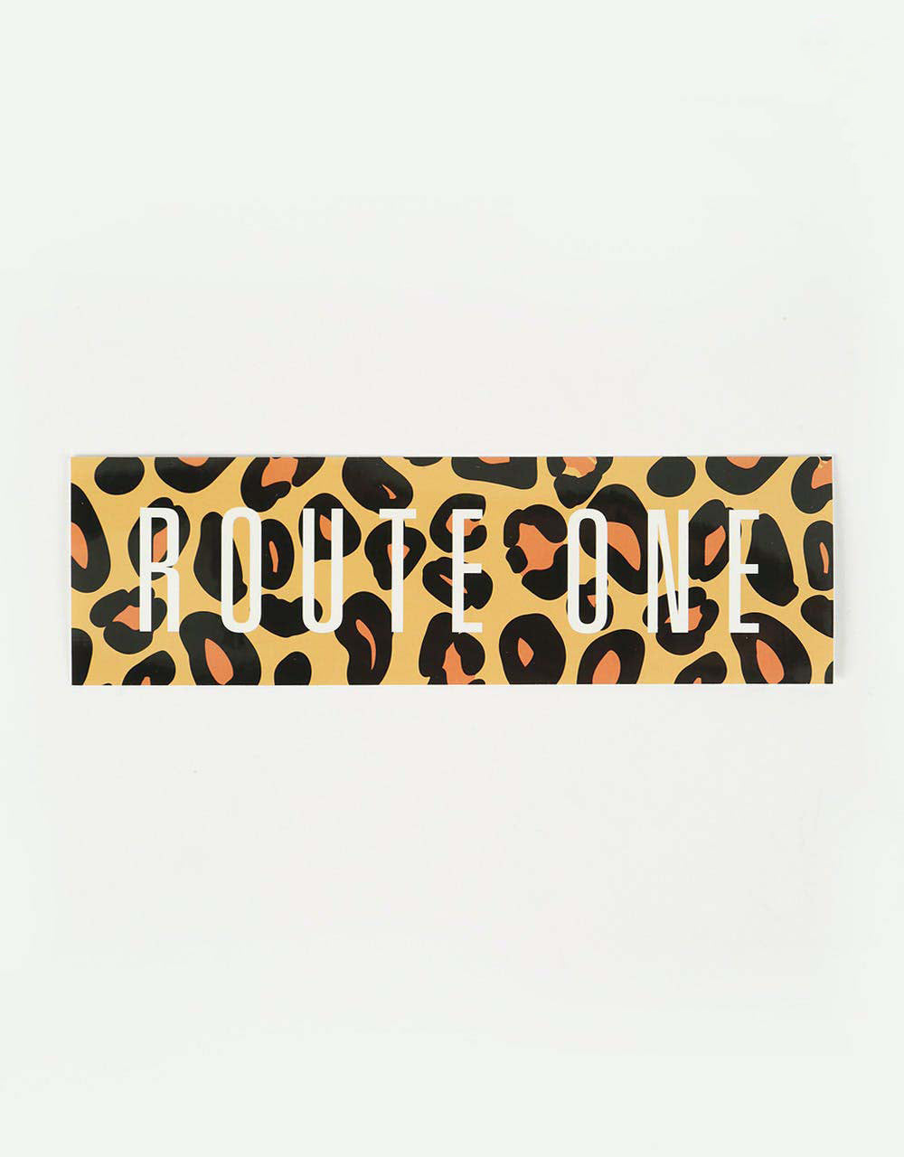 Route One Straight Logo Large Sticker - Cheetah