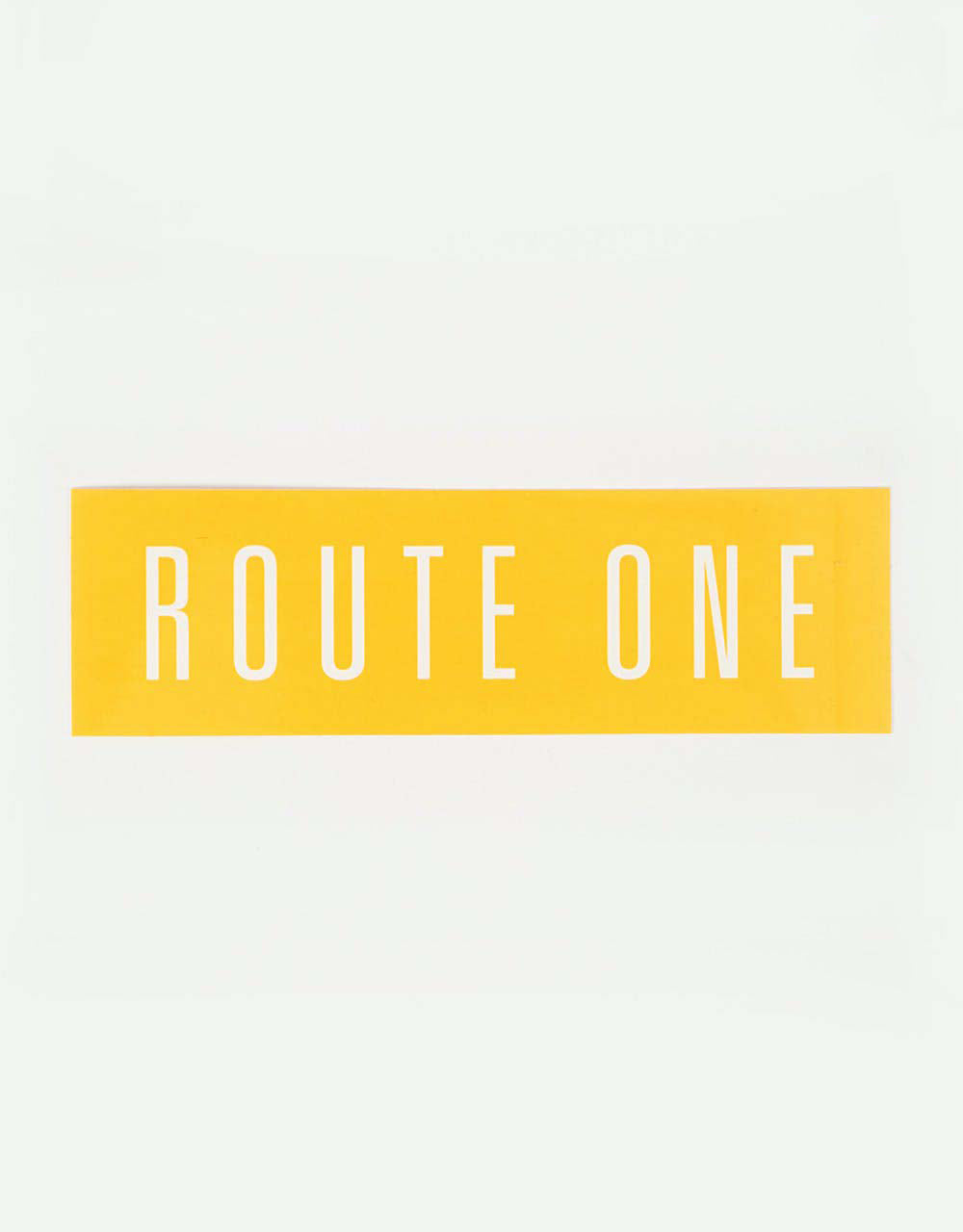 Route One Straight Logo Large Sticker - Orange/White