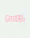 Route One Pussy Logo Sticker - Pink/White