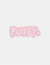 Route One Pussy Logo Sticker - Pink/White