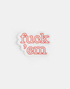 Route One Fuck 'Em Logo Sticker - White/Red