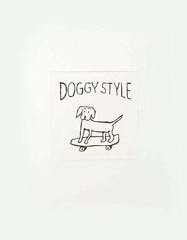 Route One Doggy Style Logo Sticker - White/Black