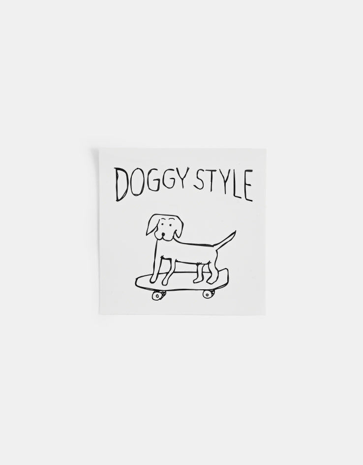 Route One Doggy Style Logo Sticker - White/Black