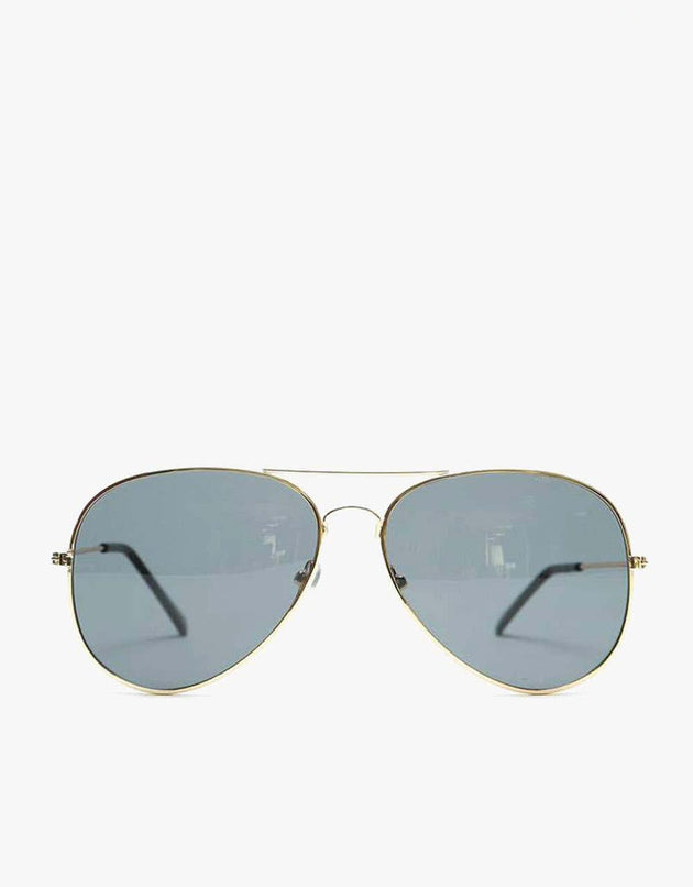 Route One Maverick Aviator Sunglasses - Black/Gold