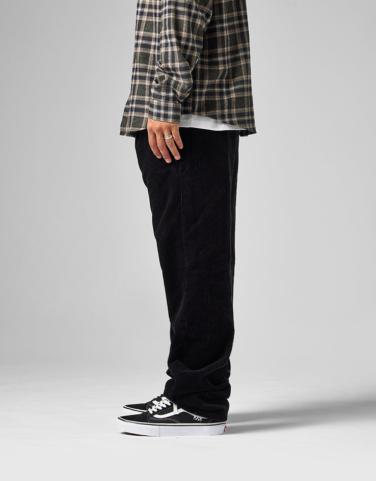 Route One Relaxed Fit Big Wale Cords - Black