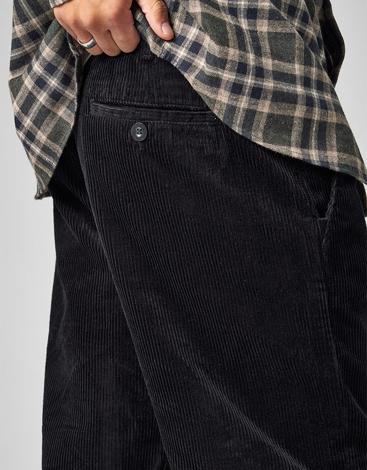 Route One Relaxed Fit Big Wale Cords - Black