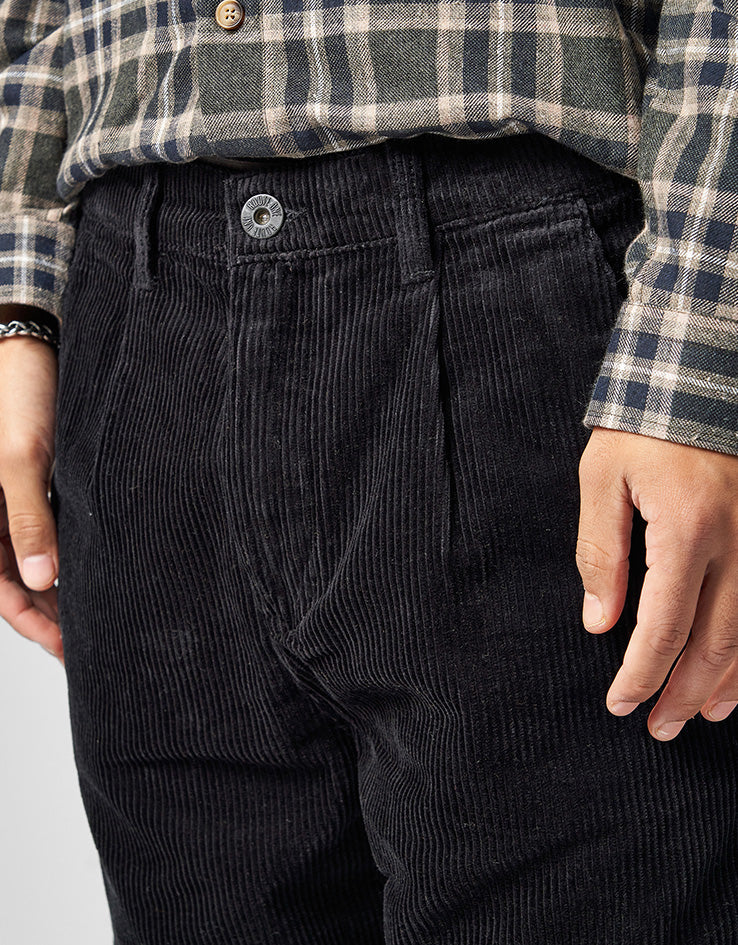 Route One Relaxed Fit Big Wale Cords - Black