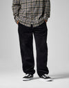 Route One Relaxed Fit Big Wale Cords - Black