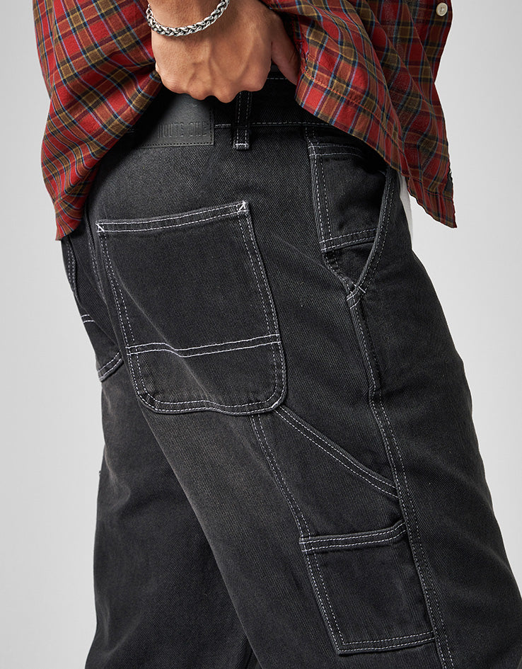 Route One Denim Carpenter Pants  - Washed Black