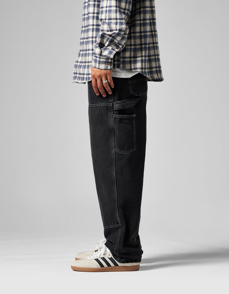 Route One Denim Carpenter Pants  - Light Wash