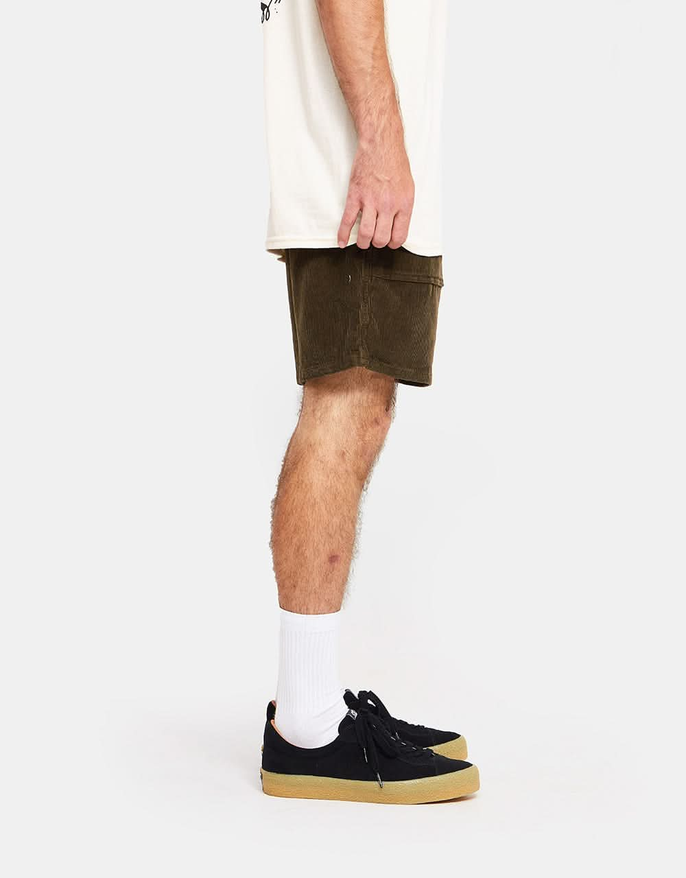 Route One Classic Cord Shorts - Olive