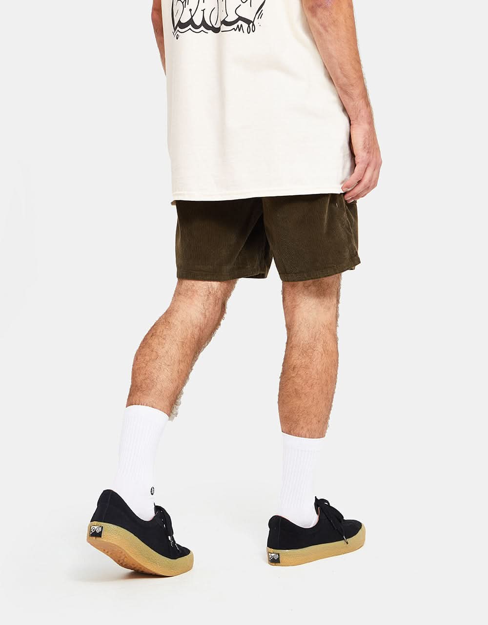 Route One Classic Cord Shorts - Olive