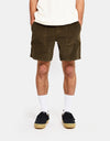 Route One Classic Cord Shorts - Olive
