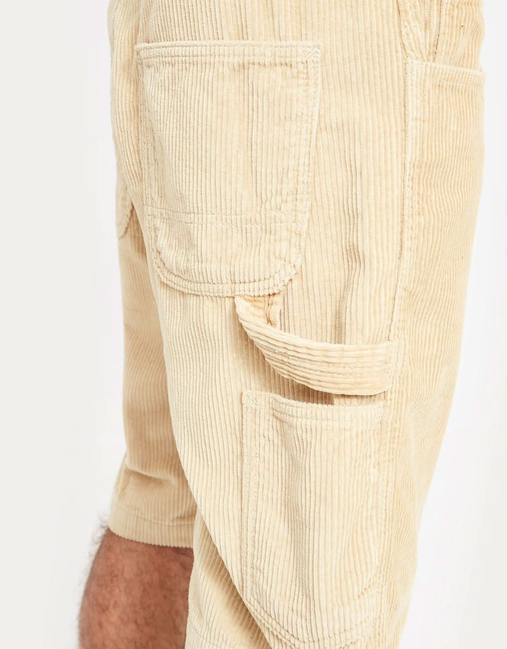 Route One Big Wale Cord Carpenter Shorts - Stone