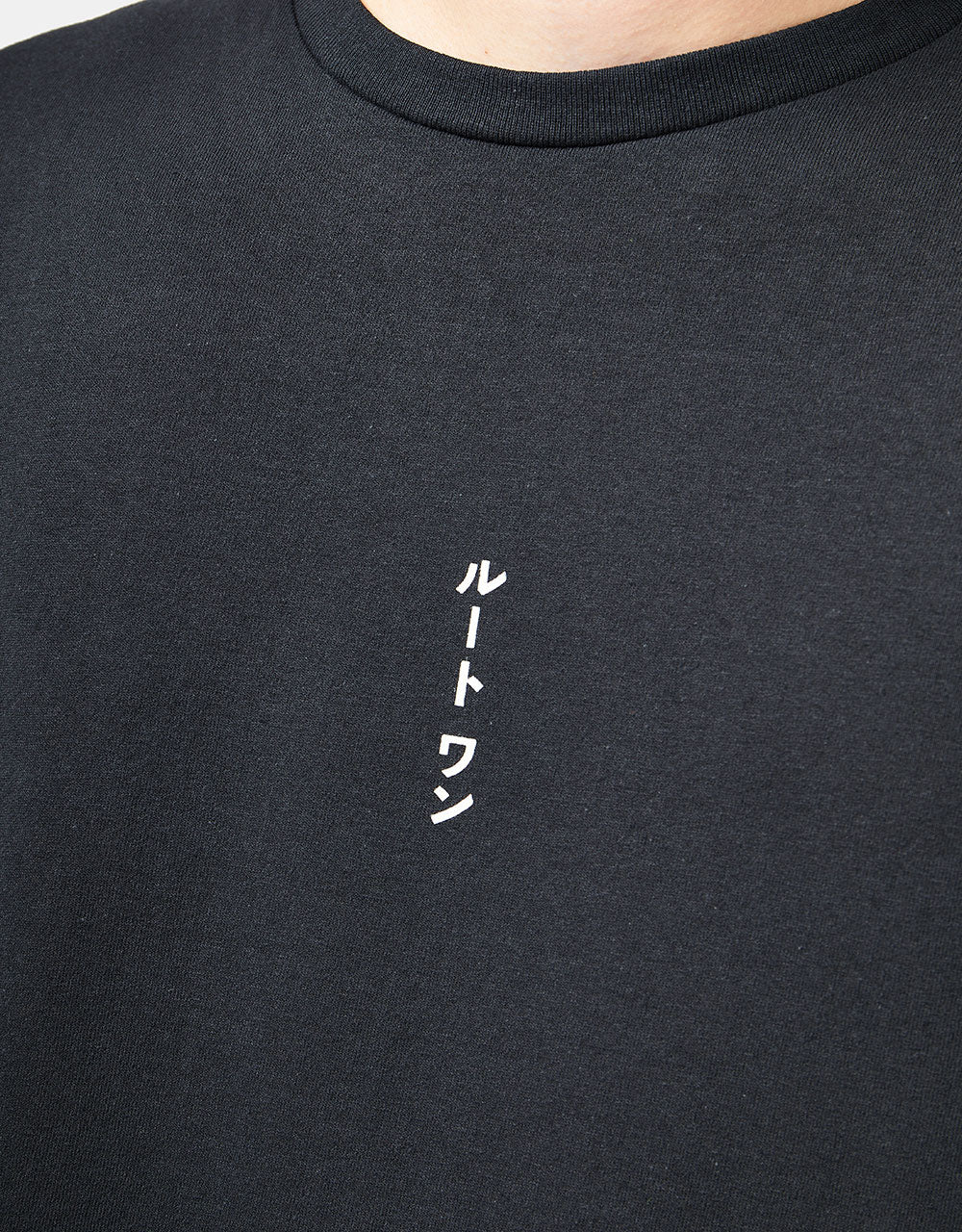 Route One Katakana T-Shirt - Black