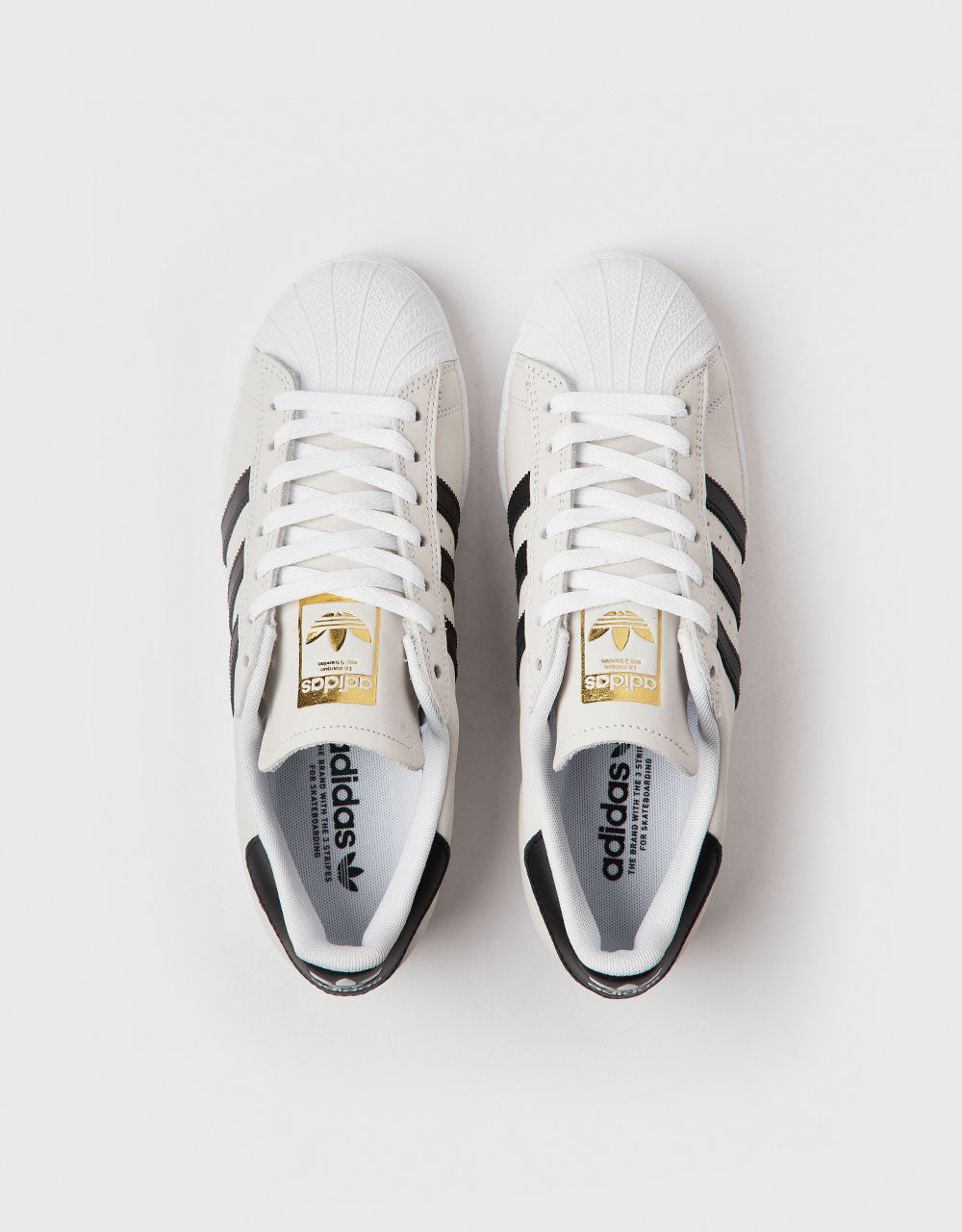 adidas Superstar ADV Skate Shoes - White/Core Black/Gold Metallic