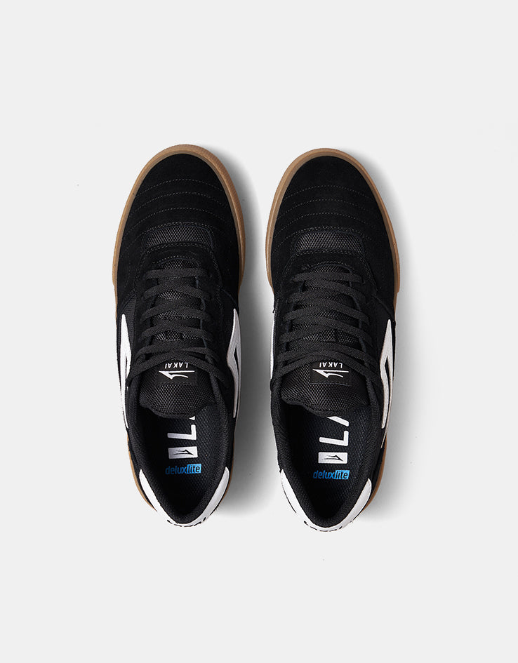 Lakai Cambridge Skate Shoes - Black/Gum Suede
