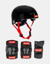 Tony Hawk Junior Helmet & Padset - Black/Red