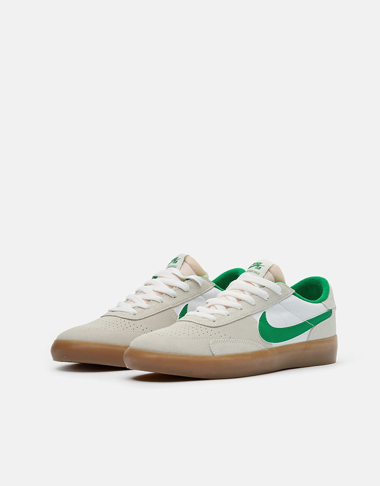 Nike SB Heritage Vulc Skate Shoes - Summit White/Lucky Green-White