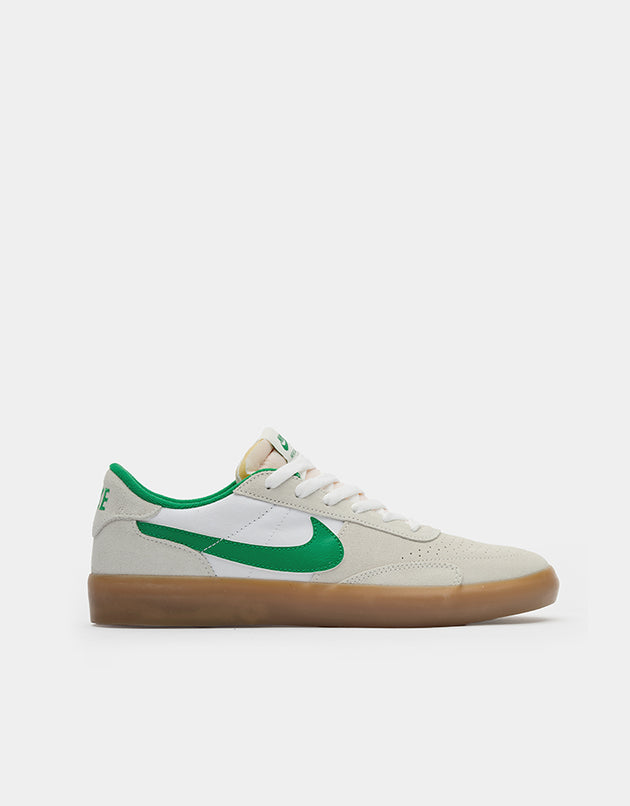 Nike SB Heritage Vulc Skate Shoes - Summit White/Lucky Green-White