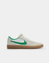 Nike SB Heritage Vulc Skate Shoes - Summit White/Lucky Green-White