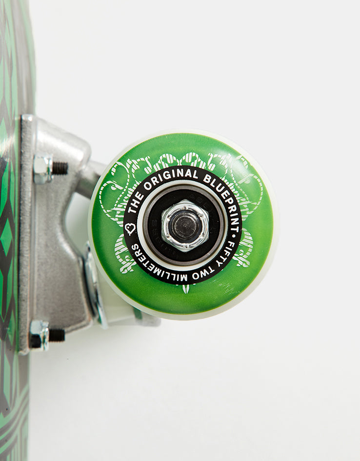 Blueprint Home Heart Black/Green Complete Skateboard - 8"